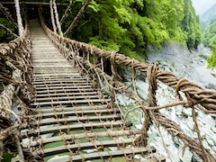 kazurabashi vine bridge in iya Valley Tokushima