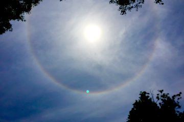 かずら橋上空に